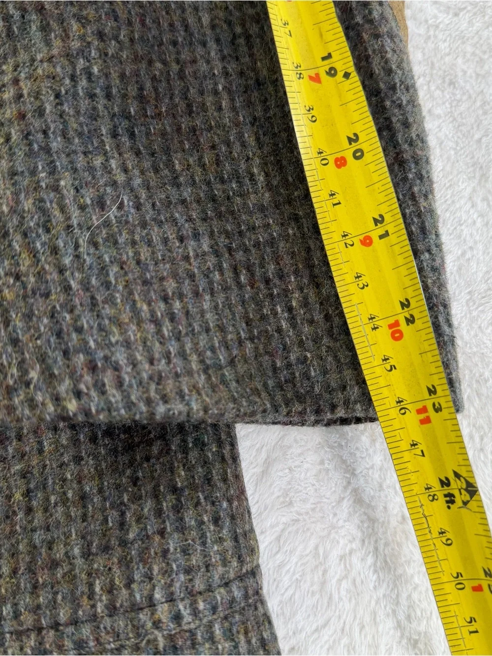 Pendleton Virgin Wool Tweed Sport Coat Men 40 Suede Elbow Patches 90s OliveBrown